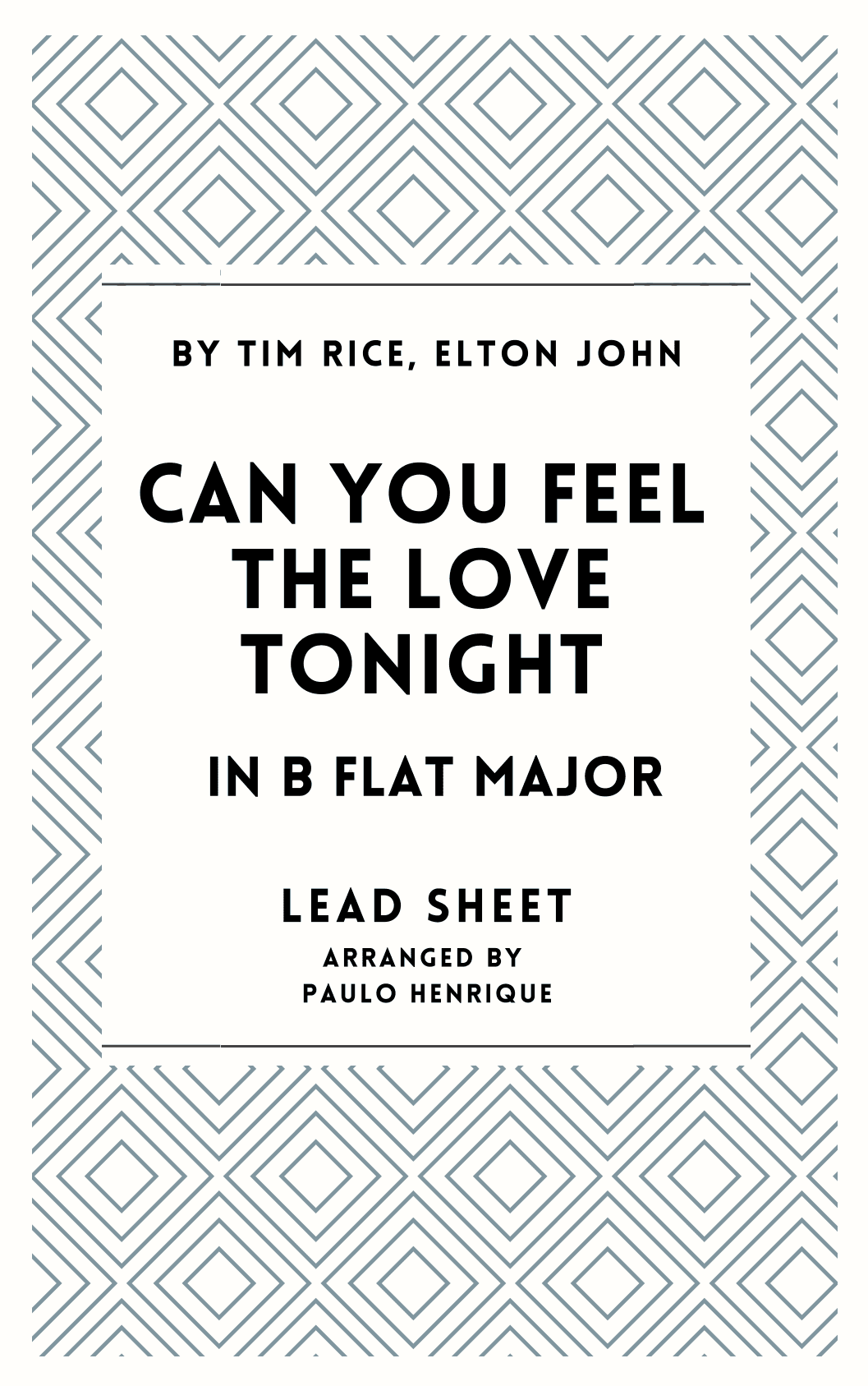 Can You Feel The Love Tonight (arr. Paulo Henrique)