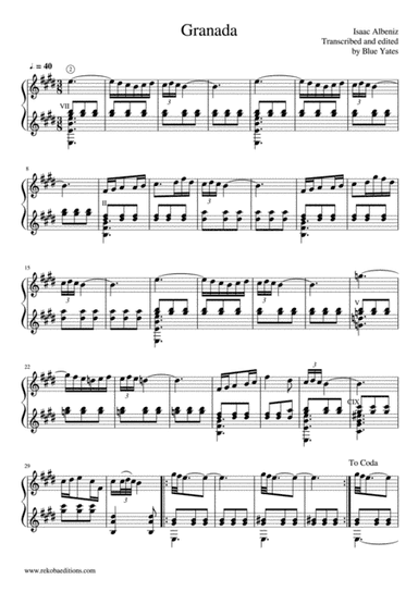 Granada (Isaac Albeniz) (arr. Blue Yates)