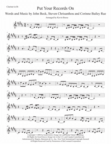 Put Your Records On (arr. Kevin Busse)