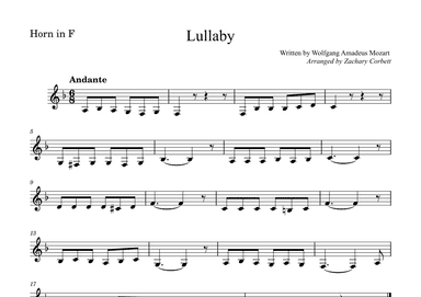 Lullaby (arr. Zachary Corbett)