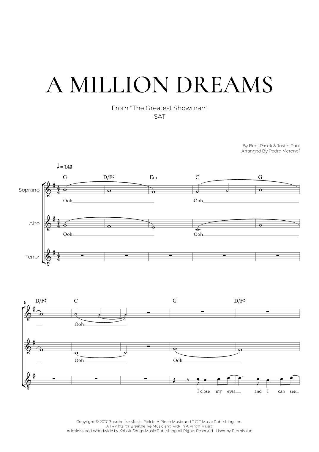 A Million Dreams (arr. Pedro Merendi)
