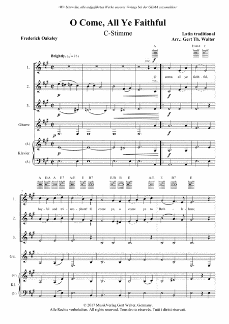 O Come, All Ye Faithful (arr. Gert Th. Walter)