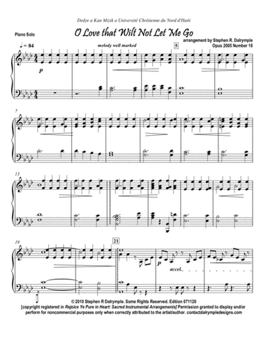 O Love That Wilt Not Let Me Go (arr. Stephen R. Dalrymple (Dalrymple Designs))