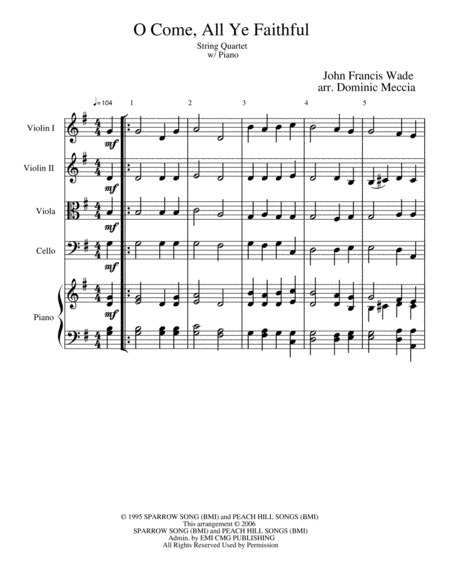 O Come All Ye Faithful (arr. Dominic Meccia)