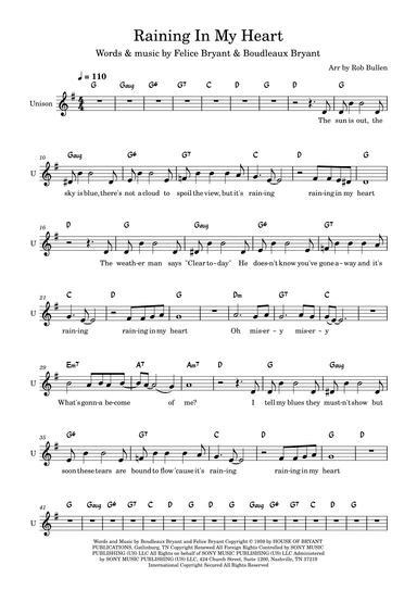 Raining In My Heart (arr. Rob Bullen)
