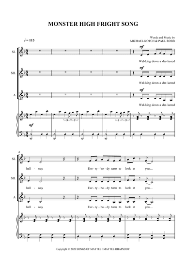 Monster High Fright Song (arr. SCMusic)