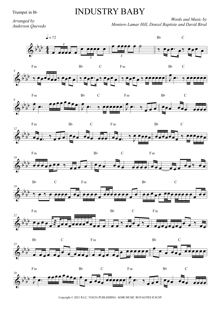 Industry Baby (arr. Anderson Quevedo)