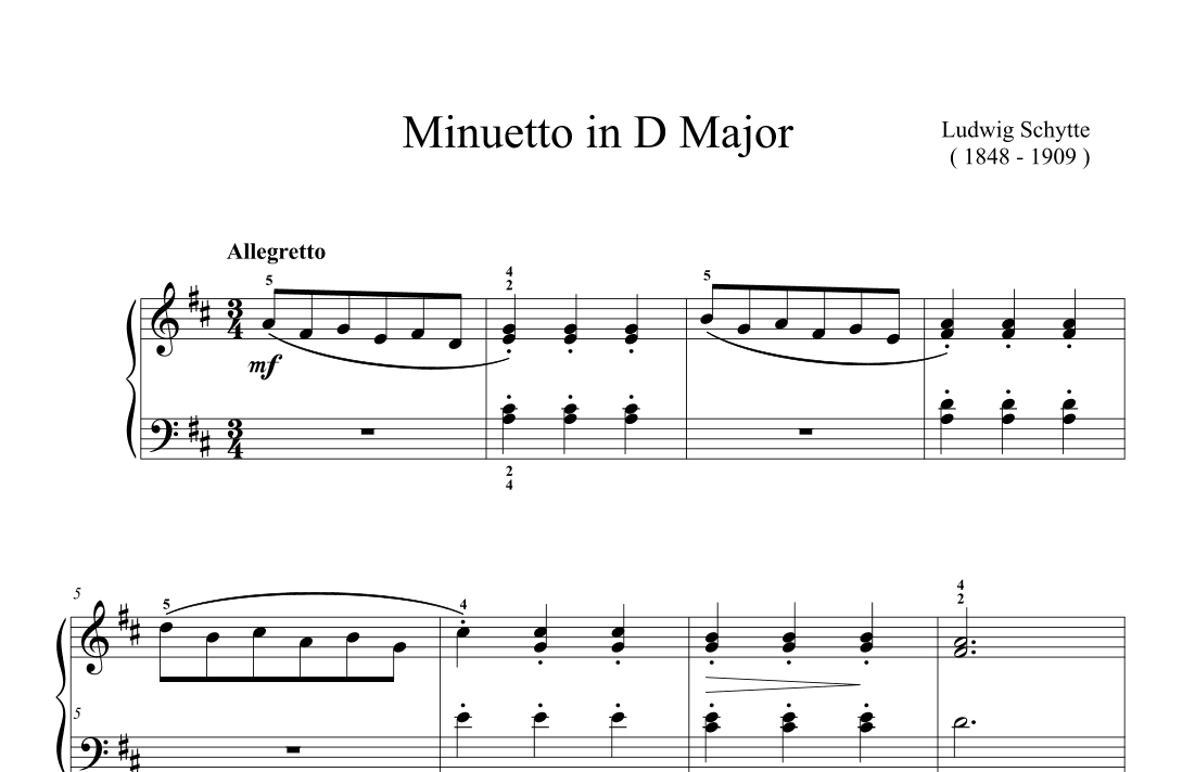 Schytte Minuetto in D Major (arr. Ben Choupak)