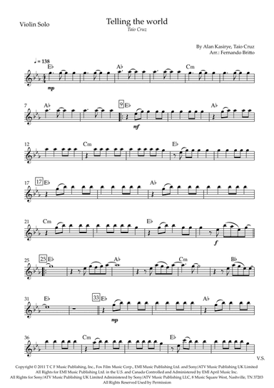 Telling The World (arr. Fernando Britto)