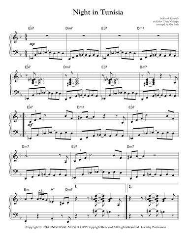 A Night In Tunisia (arr. Alex Boyle)