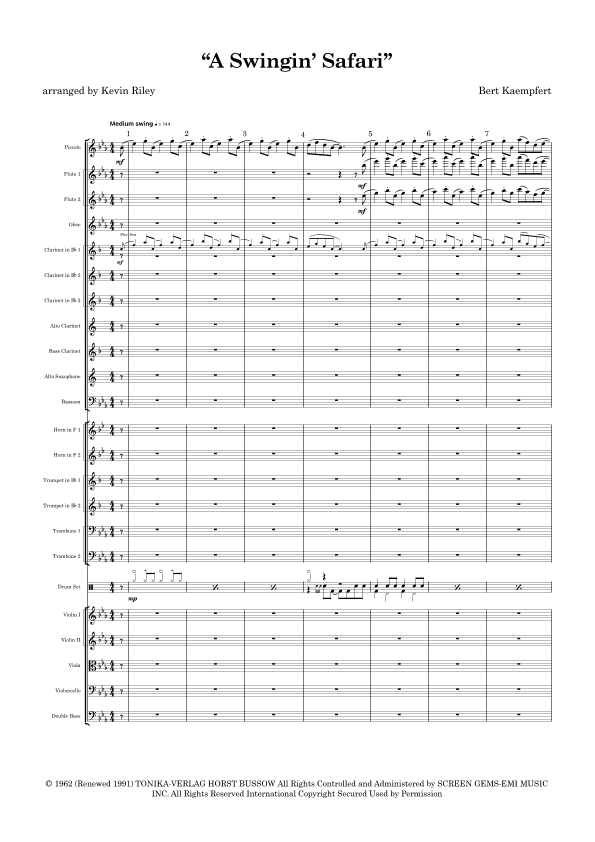 A Swingin' Safari (arr. Kevin Riley)