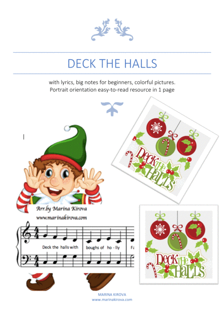 DECK THE HALLS christmas song (arr. Marina Kirova)