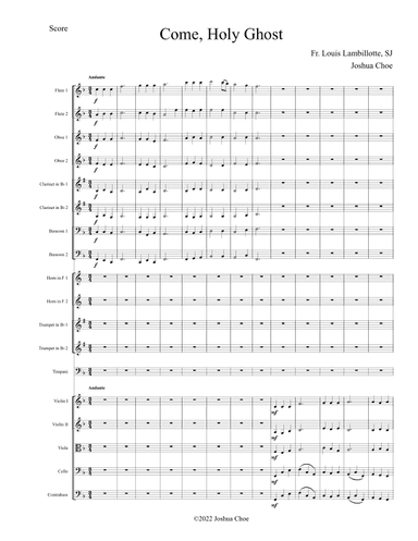Come, Holy Ghost (arr. Joshua Choe)