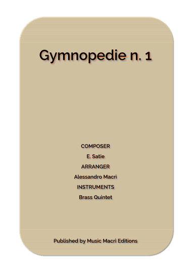 Gymnopedie n. 1 (arr. Alessandro Macrì)