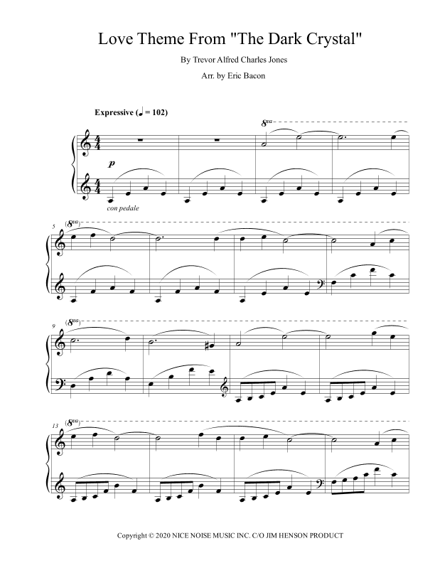 Love Theme From The Dark Crystal (arr. Eric Bacon)