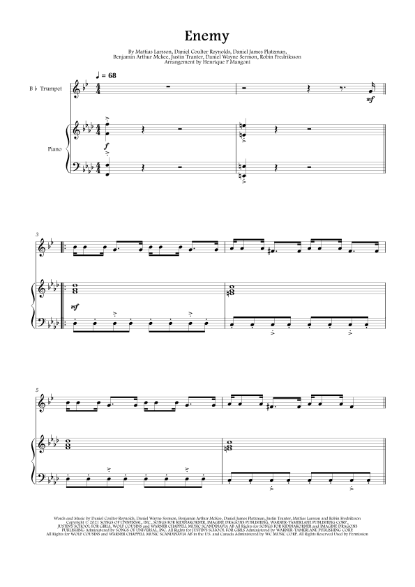 Enemy (arr. Henrique F Mangoni)