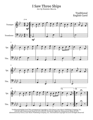 I Saw Three Ships (arr. Dominic Meccia)
