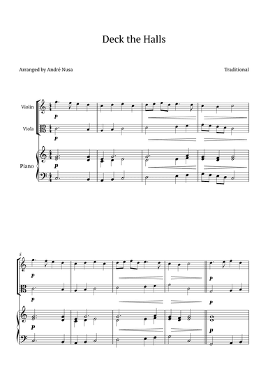 Deck the Halls (arr. André Nusa)