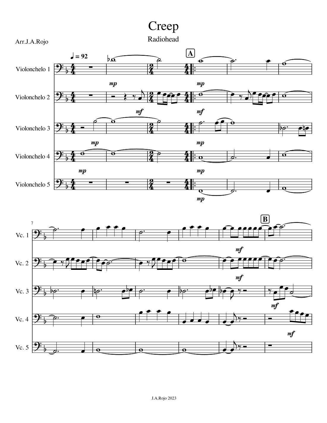 Creep (arr. J.A.Rojo)