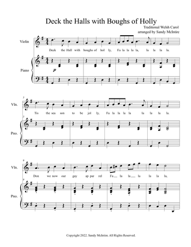 Deck the Halls (arr. Sandy McIntire)