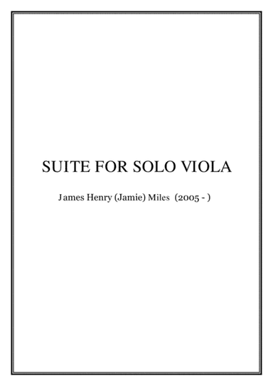 Suite for Solo Viola (2019)