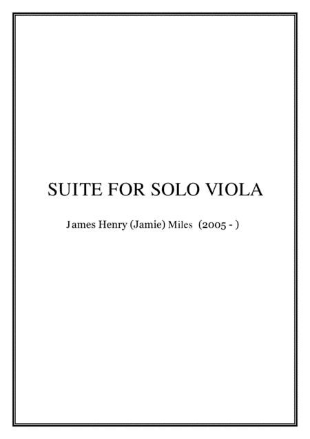 Suite for Solo Viola (2019)