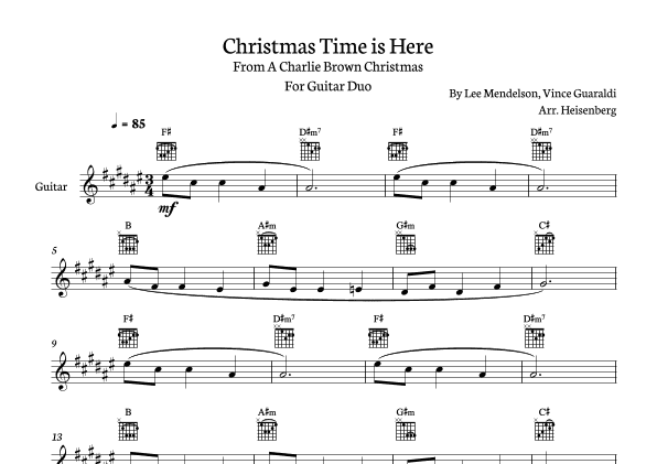 Christmas Time Is Here (arr. Heisenberg)