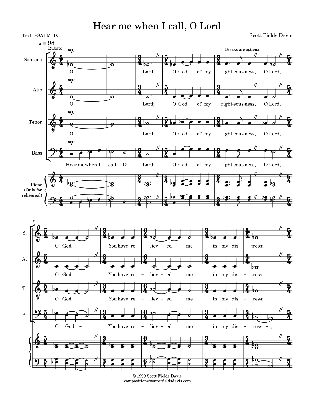 Hear me when I call, O Lord