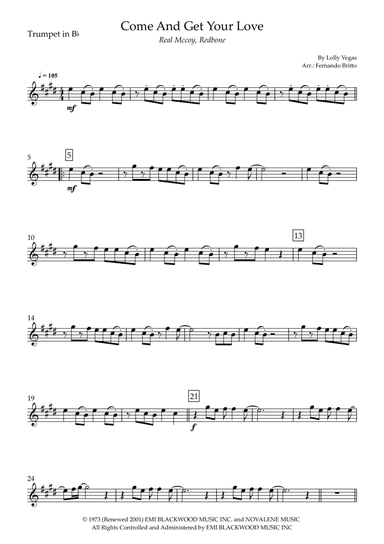 Come And Get Your Love (arr. Fernando Britto)