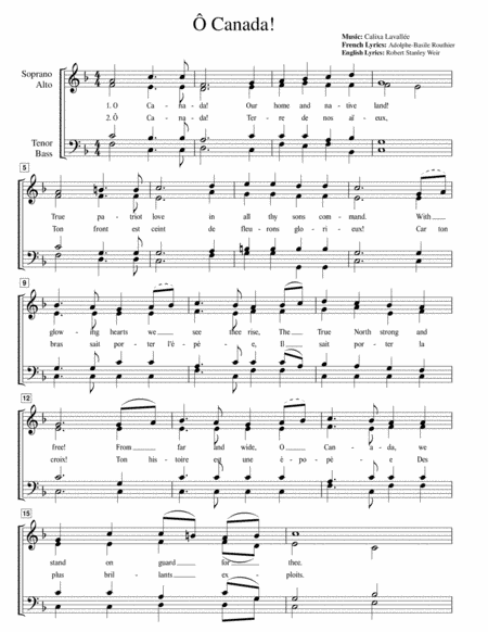 O Canada (arr. Ayotte Custom Musical Engravings)