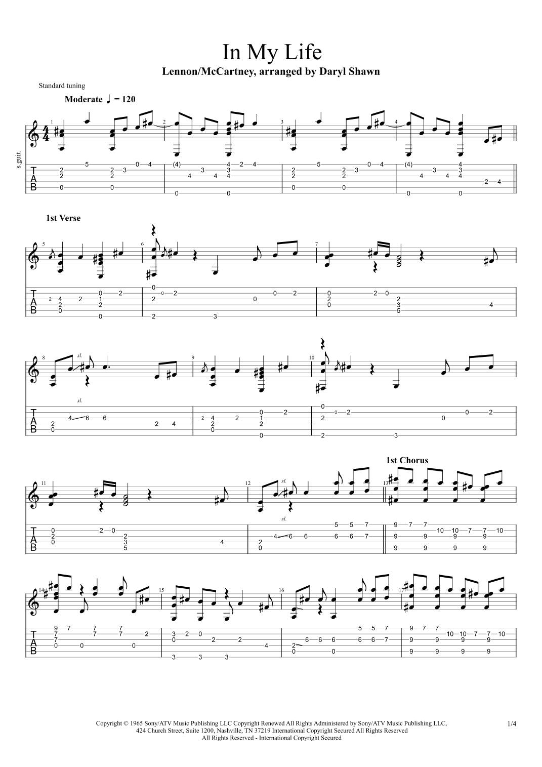 In My Life (arr. Daryl Shawn)