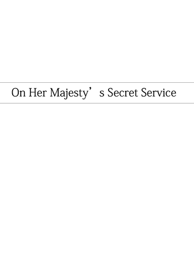 On Her Majesty's Secret Service - Theme (arr. Jack Capstaff)