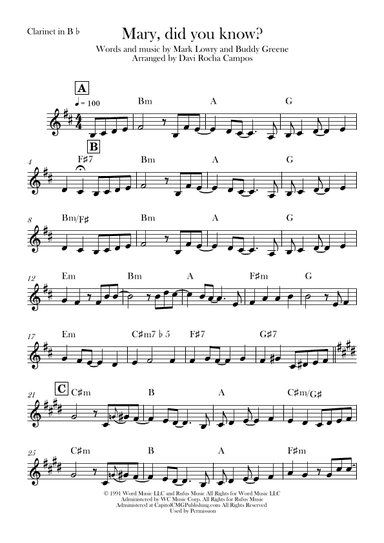 Mary, Did You Know? (arr. Davi Rocha Campos)