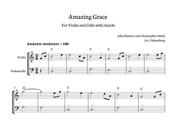 Amazing Grace (arr. Heisenberg)
