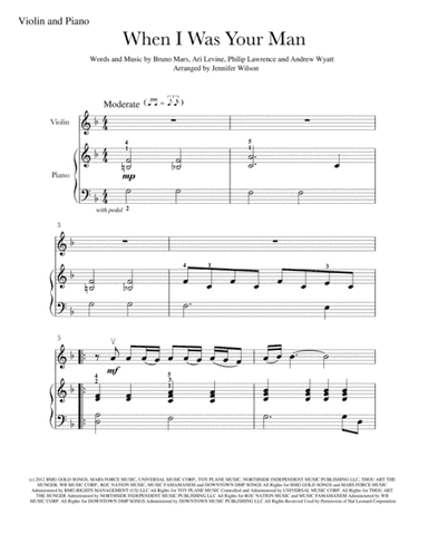 When I Was Your Man (arr. Jennifer Wilson)