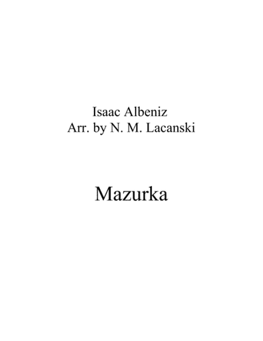 Mazurka (arr. Nick Lacanski)