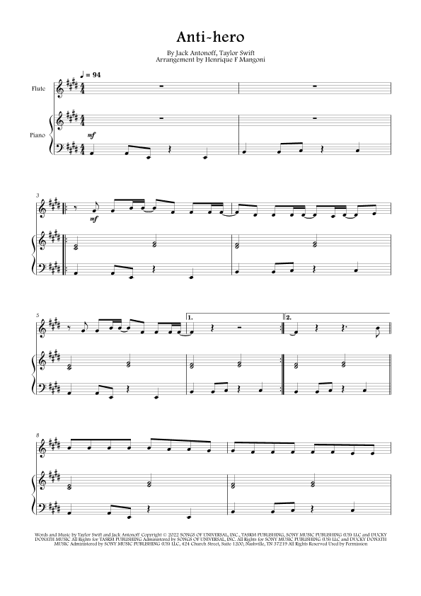 Anti-hero (arr. Henrique F Mangoni)