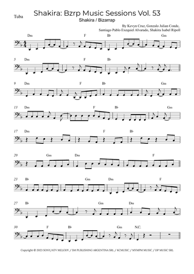 Shakira: Bzrp Music Sessions Vol. 53 (arr. Alex Nunes Rodrigues)