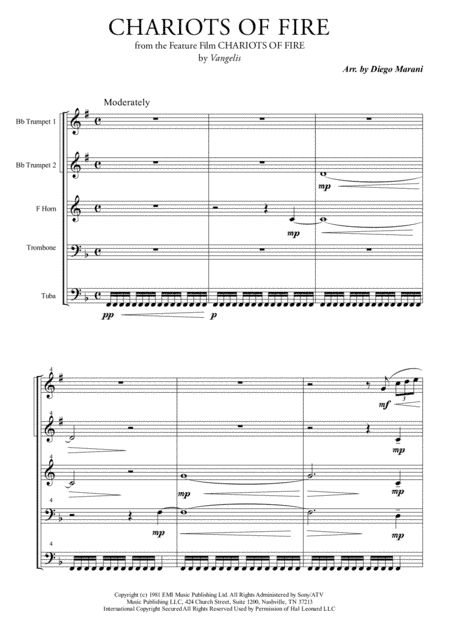 Chariots Of Fire  from the Feature Film CHARIOTS OF FIRE (arr. Diego Marani)