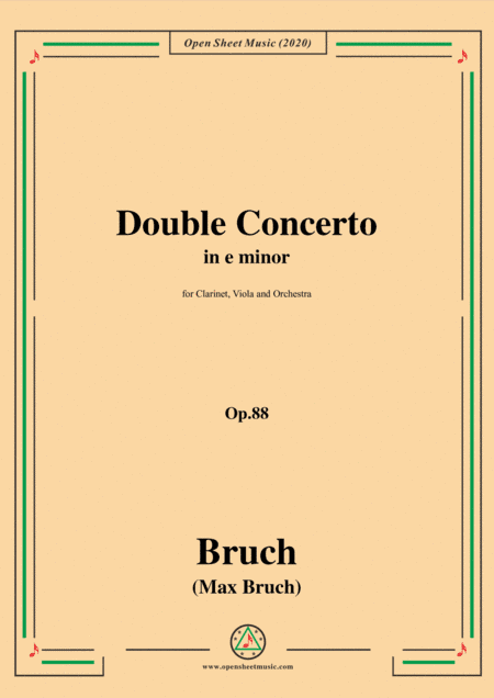 Bruch-Double Concerto in e minor,Op.88,for Clarinet,Viola and Orchestra (arr. MSM)