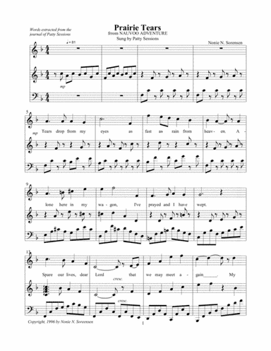 Prairie Tears (from the Musical Show " Nauvoo Adventure" by Nonie Sorensen