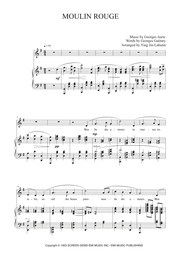 Moulin Rouge (arr. Ying Jin-Labuin)