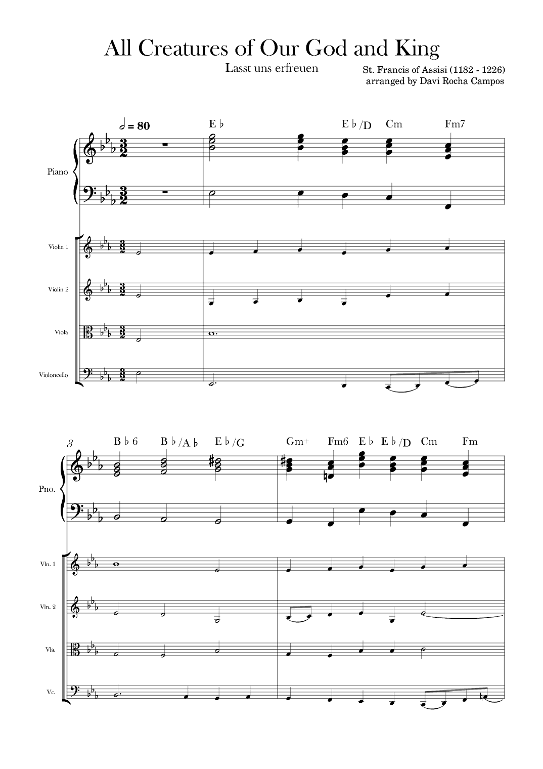 All Creatures of Our God and King (arr. Davi Rocha Campos)