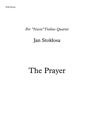 'The Prayer' for violino quartet