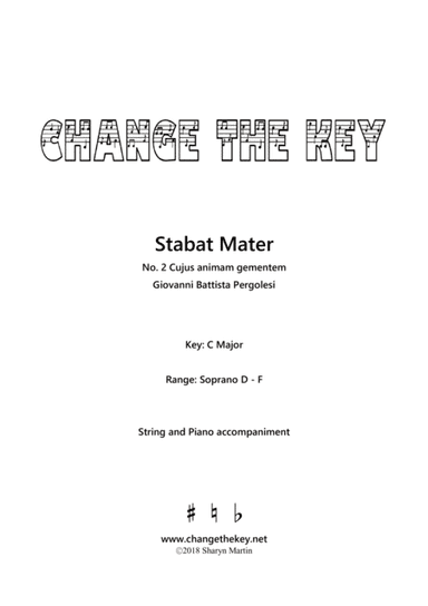 Stabat Mater No.2 Cujus animam gementum C Major (arr. Change the Key)