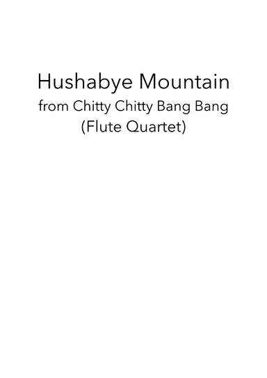 Hushabye Mountain (arr. Dawson Music UK)