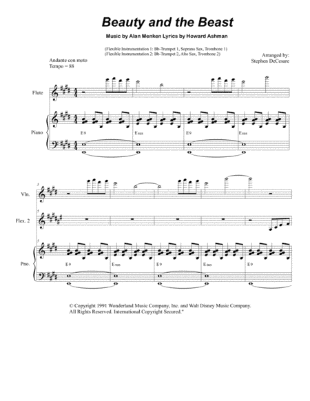 Beauty And The Beast (arr. Stephen DeCesare)