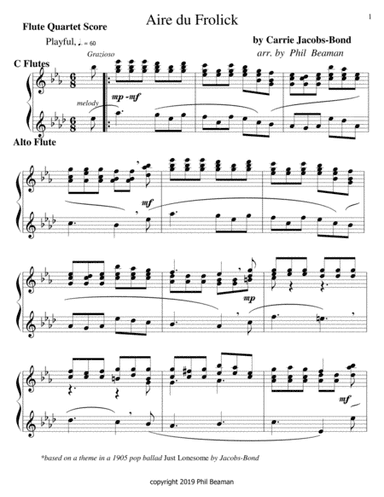 Aire du Frolick-flute quartet (arr. Phil Beaman)