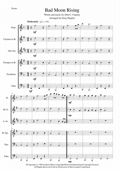 Bad Moon Rising (arr. Greg Shapley)