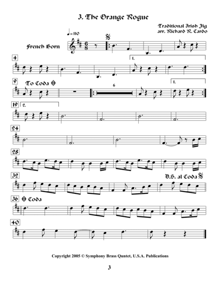 Legends & Tales of the Renaissance II (of Romance) - 3. The Orange Rogue (French Horn) (arr. R.R.Cardo)
